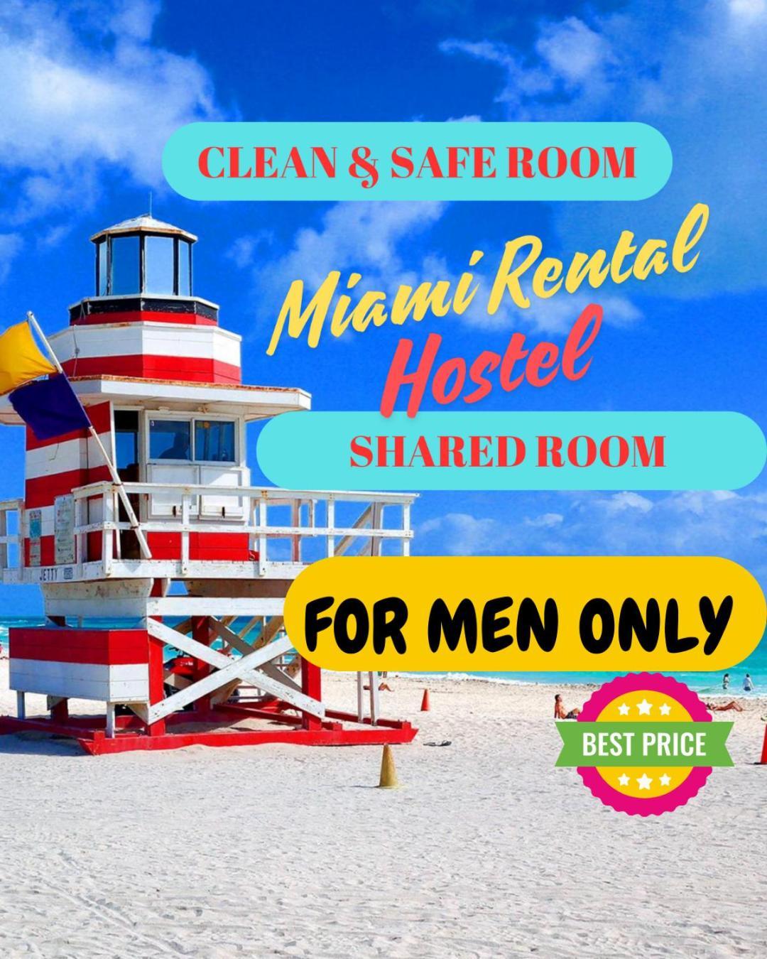 203 Miami Shared Rooms For Men Central Comfortable, Affordable Εξωτερικό φωτογραφία